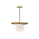 Kuzco Lighting PD501214BGOP Plume 1-Lumière 60W Or brossé et verre opale mat Suspendu