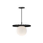 Kuzco Lighting PD501214MBOP Plume 1-Lumière 60W Noir mat et verre opale mat Suspendu