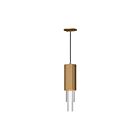 Kuzco Lighting PD502204AGCR Bordeaux 11W Or vieilli et verre côtelé transparent LED Suspendu