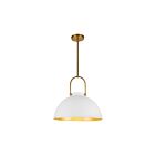 Kuzco Lighting PD504016WH Harper 1-Lumière 60W Blanc Suspendu