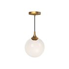 Kuzco Lighting PD505108AGOP Nouveau 1-Lumière 40W Or vieilli et verre opale mat Suspendu