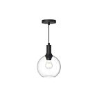 Kuzco Lighting PD506108MBCL Castilla 1-Lumière 60W Noir mat et verre transparent Suspendu