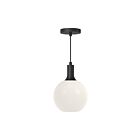 Kuzco Lighting PD506108MBOP Castilla 1-Lumière 60W Noir mat et verre opale mat Suspendu