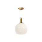 Kuzco Lighting PD506210AGOP Castilla 1-Lumière 60W Or vieilli et verre opale mat Suspendu
