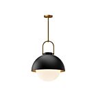 Kuzco Lighting PD507216MBOP Harper 1-Lumière 60W Noir mat et verre opale mat Suspendu
