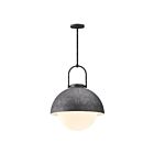 Kuzco Lighting PD507216SLOP Harper 1-Lumière 60W Abat-jour en acier et verre opale mat Suspendu