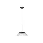 Kuzco Lighting PD51612-BK-LG Magellan 13W Noir et guide de lumière en acrylique transparent LED Suspendu