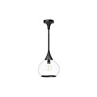 Kuzco Lighting PD524110MBCL Hazel 1-Lumière 60W Noir mat et verre transparent Suspendu