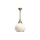 Kuzco Lighting PD524214AGOP Hazel 1-Lumière 60W Or vieilli et verre opale mat Suspendu
