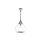 Kuzco Lighting PD524214CHCL Hazel 1-Lumière 60W Chrome et verre transparent Suspendu