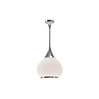 Kuzco Lighting PD524214CHOP Hazel 1-Lumière 60W Chrome et verre opale mat Suspendu