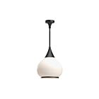 Kuzco Lighting PD524214MBOP Hazel 1-Lumière 60W Noir mat et verre opale mat Suspendu