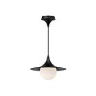 Kuzco Lighting PD525113MBOP Fuji 1-Lumière 60W Noir mat et verre opale mat Suspendu