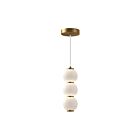 Kuzco Lighting PD530313AGOP-UNV Bijou 20W Or vieilli et verre opale mat LED Suspendu