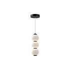 Kuzco Lighting PD530313MBOP-UNV Bijou 20W Noir mat et verre opale mat LED Suspendu