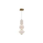 Kuzco Lighting PD530341AGOP-UNV Bijou 20W Or vieilli et verre opale mat LED Suspendu