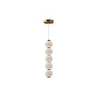 Kuzco Lighting PD531515AGOP-UNV Bijou 20W Or vieilli et verre opale mat LED Suspendu
