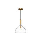 Kuzco Lighting PD532312AGCL Belleview 1-Lumière 60W Or vieilli et verre transparent Suspendu