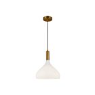 Kuzco Lighting PD532312AGOP Belleview 1-Lumière 60W Or vieilli et verre opale Suspendu