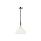 Kuzco Lighting PD532312BNOP Belleview 1-Lumière 60W Nickel brossé et verre opale Suspendu