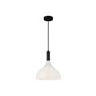 Kuzco Lighting PD532312MBOP Belleview 1-Lumière 60W Noir mat et verre opale Suspendu