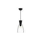 Kuzco Lighting PD534007MBCL Arlo 1-Lumière 60W Verre transparent et noir mat Suspendu
