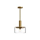 Kuzco Lighting PD535010AGCL Royale 1-Lumière 60W Or vieilli et verre transparent Suspendu
