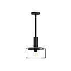 Kuzco Lighting PD535010MBCL Royale 1-Lumière 60W Verre transparent et noir mat Suspendu