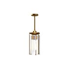 Kuzco Lighting PD536107AGWC Belmont 3-Lumières 180W Or vieilli et verre effet eau transparent Suspendu