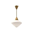 Kuzco Lighting PD537714AGOP Nora 1-Lumière 60W Or vieilli et verre opale mat Suspendu