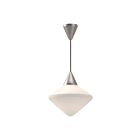 Kuzco Lighting PD537714BNOP Nora 1-Lumière 60W Nickel brossé et verre opale mat Suspendu