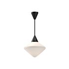 Kuzco Lighting PD537714MBOP Nora 1-Lumière 60W Noir mat et verre opale mat Suspendu