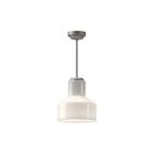 Kuzco Lighting PD540411BNGO Westlake 1-Lumière 60W Nickel brossé et verre opale brillant Suspendu