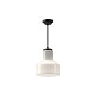 Kuzco Lighting PD540411MBGO Westlake 1-Lumière 60W Verre opale brillant et noir mat Suspendu