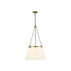 Kuzco Lighting PD544517AGWL Speakeasy 1-Lumière 60W Or vieilli et lin blanc Suspendu