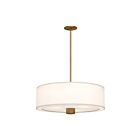 Kuzco Lighting PD547924AGWL Theo 3-Lumières 120W Or vieilli et lin blanc Suspendu
