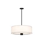 Kuzco Lighting PD547924MBWL Theo 3-Lumières 120W Noir mat et lin blanc Suspendu