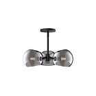 Kuzco Lighting PD548315MBSM Willow 3-Lumières 180W Noir mat et fumé Suspendu