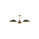 Kuzco Lighting PD550336MBAG Oscar 3-Lumières 180W Or vieilli et noir mat Suspendu