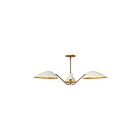 Kuzco Lighting PD550336WHAG Oscar 3-Lumières 180W Or vieilli et blanc Suspendu
