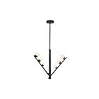 Kuzco Lighting PD55520-BK-OP Cypress 22W Noir et verre opale mat LED Suspendu