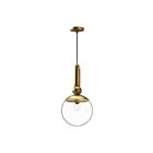 Kuzco Lighting PD560510BGCL LEDilah 1-Lumière 60W Or brossé et verre transparent Suspendu
