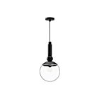 Kuzco Lighting PD560510MBCL LEDilah 1-Lumière 60W Verre transparent et noir mat Suspendu