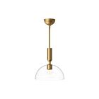 Kuzco Lighting PD563012BGCL Jude 1-Lumière 60W Or brossé et verre transparent Suspendu
