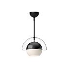 Kuzco Lighting PD568212MBOP Lucy 1-Lumière 60W Noir mat et verre opale mat Suspendu