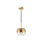 Kuzco Lighting PD57508-BG-CP Samar 1-Lumière 60W Or brossé et cuivre Incandescente Suspendu