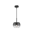 Kuzco Lighting PD57508-BK-SM Samar 1-Lumière 60W Noir et fumé Incandescente Suspendu