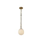Kuzco Lighting PD579107BGGR Cherise 1-Lumière 60W Or brossé et verre opale côtelé brillant Suspendu