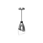 Kuzco Lighting PD587105CHCL Capri 1-Lumière 60W Chrome et verre transparent Suspendu