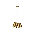 Kuzco Lighting PD58814-BG Keiko 2-Lumières 120W Or brossé Incandescente Suspendu